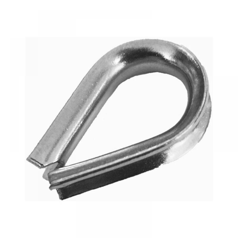 foto del prodotto cyslmuk 1pc 3mm in acciaio inossidabile a forma di cuore terminale 304 anello di protezione per fune metallica