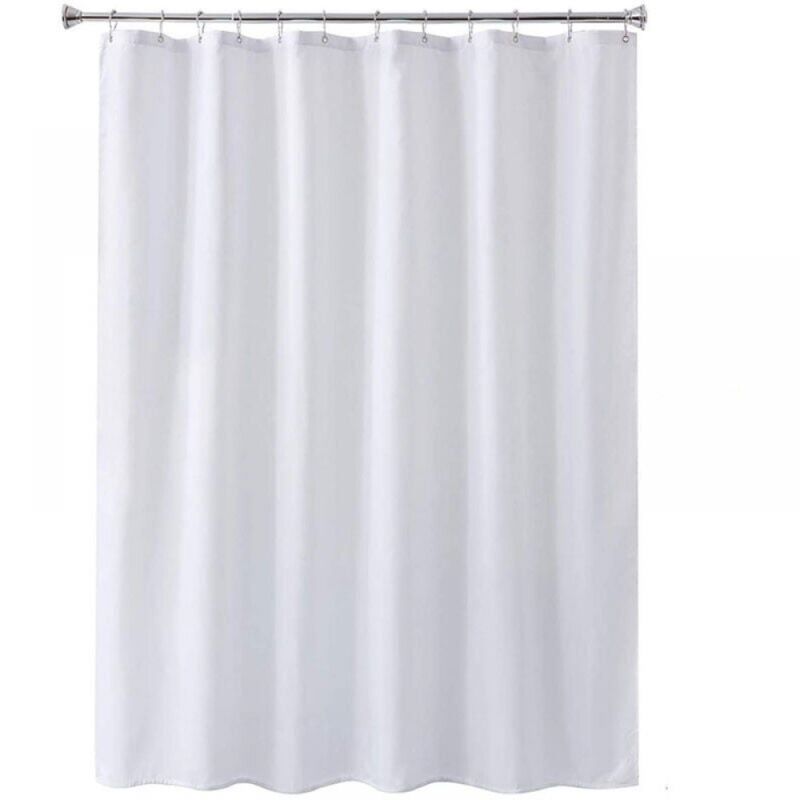 foto del prodotto cyslmuk 1pc 80x180cm, bianco, impermeabile e anti muffa tenda da doccia bianca tende da bagno con occhielli e ganci antiruggine
