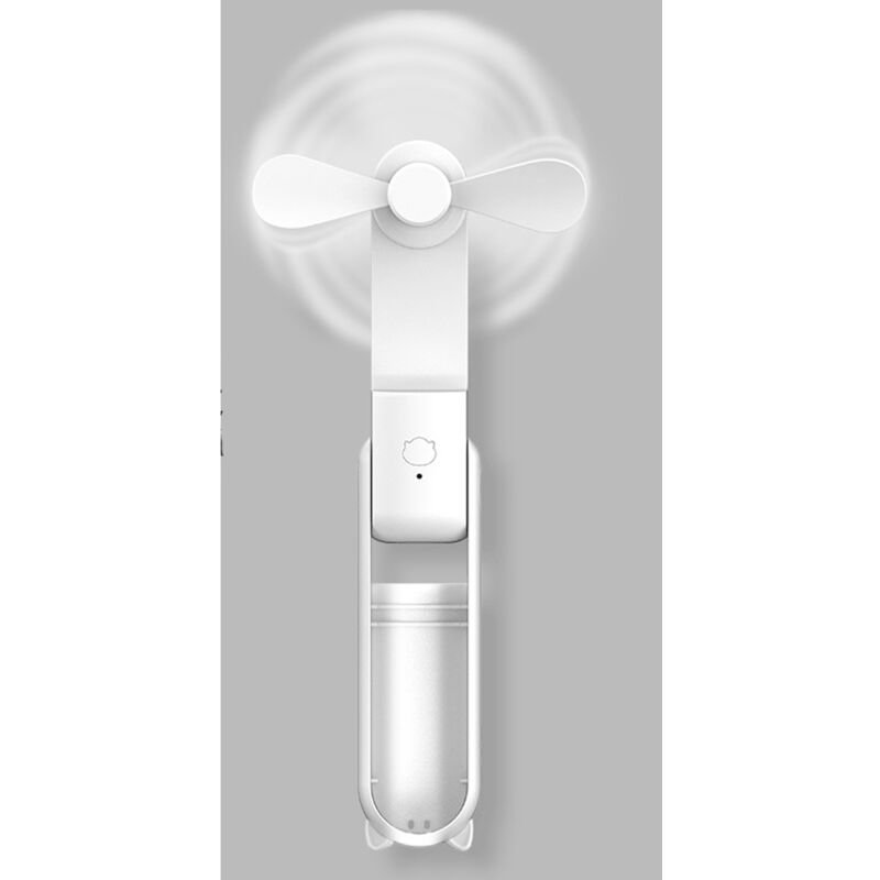 foto del prodotto cyslmuk 1pc ventilatore portatile, mini ventilatore portatile, bianco, batteria ricaricabile usb, ventilatore personale pieghevole e silenzioso