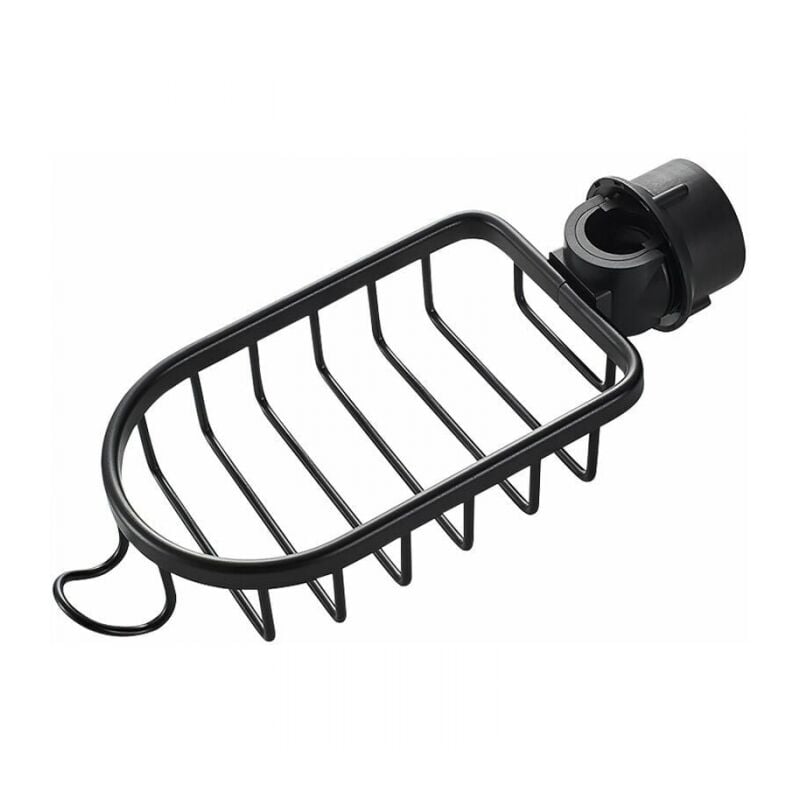 foto del prodotto cyslmuk 1x supporto per doccia in acciaio inossidabile senza foratura, supporto per bagno telescopico in acciaio inossidabile nero, supporto per