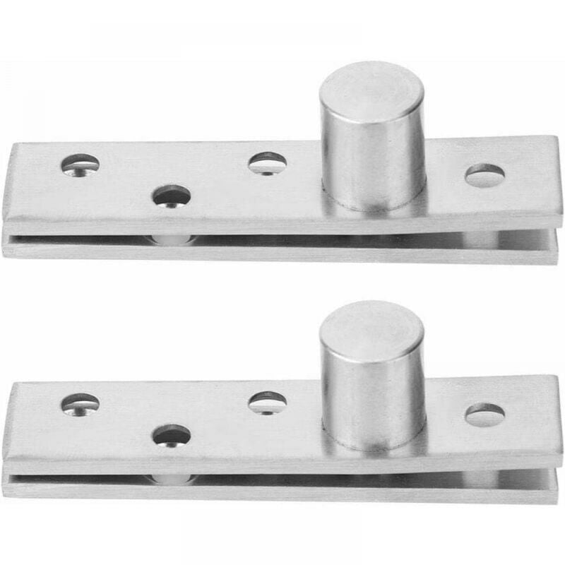 foto del prodotto cyslmuk 2 cerniere per porte con rotazione a 360 gradi, cerniere a perno nascoste in acciaio inossidabile 75x18mm inizio pagina perno eccentrico 