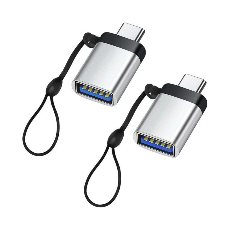 foto del prodotto cyslmuk 2 confezioni argento adattatore usb c a usb 3.0, adattatore usb c maschio a usb 3.0 femmina compatibile con telefono, laptop, pc