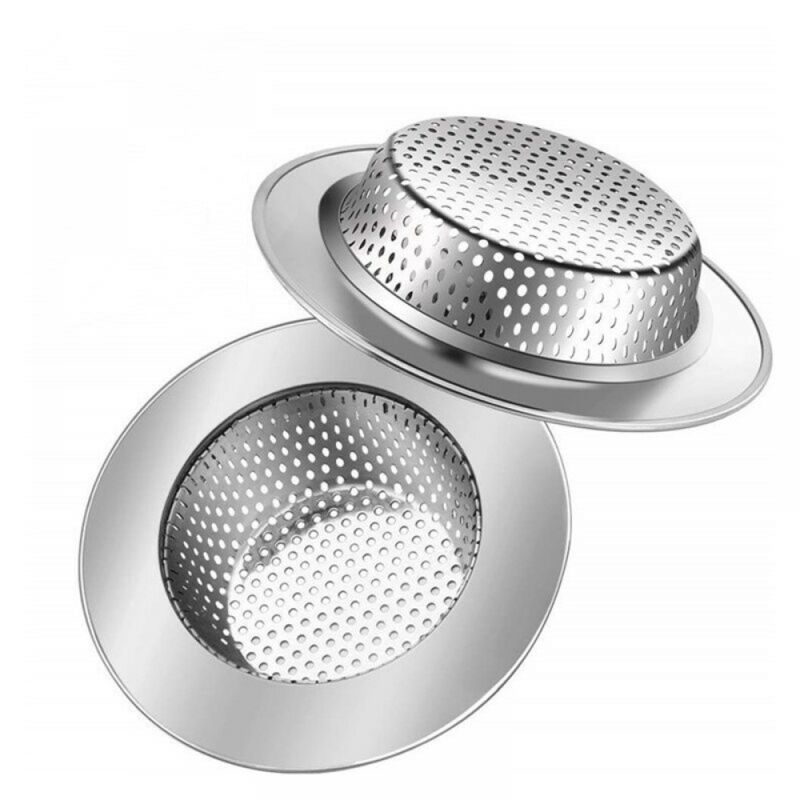 foto del prodotto cyslmuk 2 filtri per lavello in acciaio inox 7,5 cm per lavelli da cucina e da bagno.