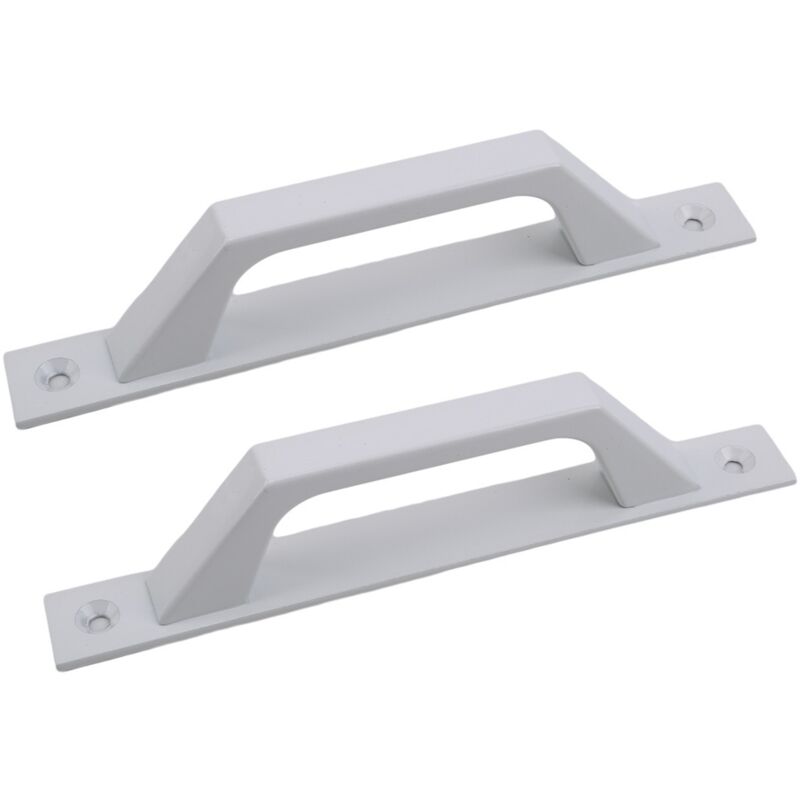 foto del prodotto cyslmuk 2 maniglie bianche da 200 mm, kit di foratura, maniglie per porte a battente, maniglie per porte scorrevoli in alluminio