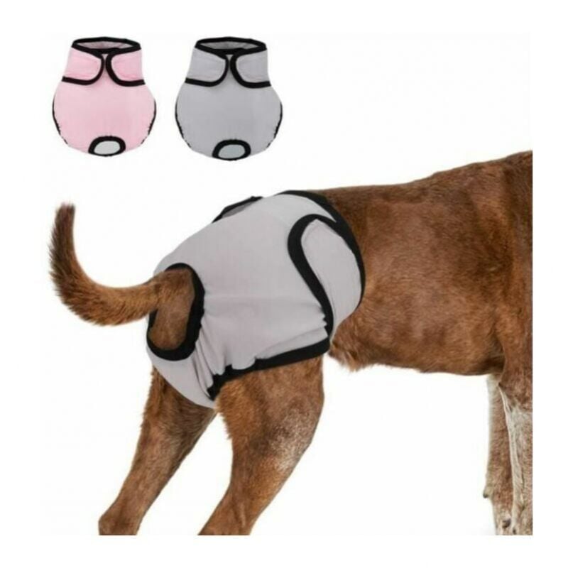 foto del prodotto cyslmuk 2 pezzi 37 55 cm pannolini riutilizzabili per cani, pantaloni fisiologici, pantaloni sanitari, lavabili, pantaloncini assorbenti tipo l