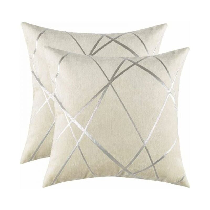 foto del prodotto cyslmuk 2 pezzi 45x45 cm avorio lusso velluto copricuscino federa, confortevole copricuscino accento, migliori copricuscini quadrati decorativi
