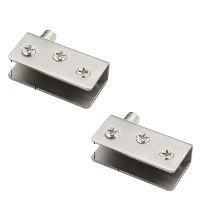 foto del prodotto cyslmuk - 2 pezzi 52x16mm cerniera per porta in vetro senza telaio cerniera per porta in vetro in acciaio inossidabile clip per vetro
