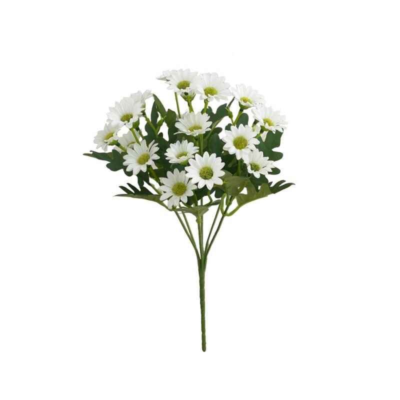foto del prodotto cyslmuk 2 pezzi bianchi fiori artificiali in plastica, resistenti ai raggi uv, senza sbiadimento, per interni ed esterni, finestre, portici,