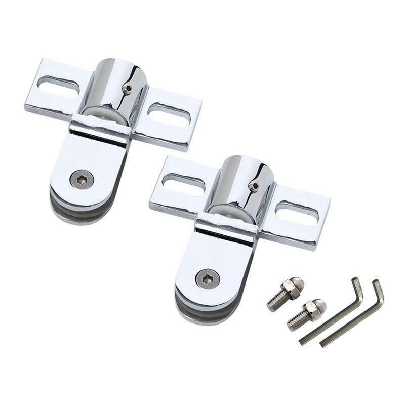 foto del prodotto cyslmuk - 2 pezzi cerniera girevole per porta doccia in vetro accessori per doccia in acciaio inossidabile