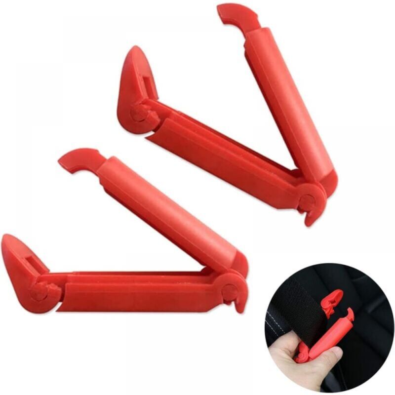 foto del prodotto cyslmuk 2 pezzi clip per cintura di sicurezza per auto, fibbia per clip di regolazione della cintura di sicurezza per bambini per cintura di