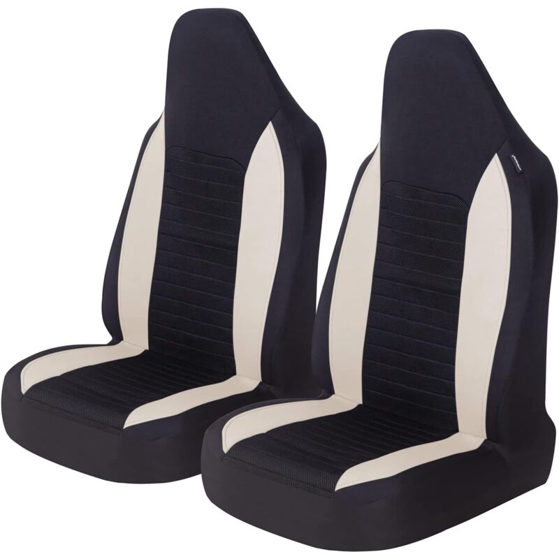 foto del prodotto cyslmuk 2 pezzi coprisedili anteriori per auto protezioni per sedili auto coprisedili universali per auto camion suv, beige