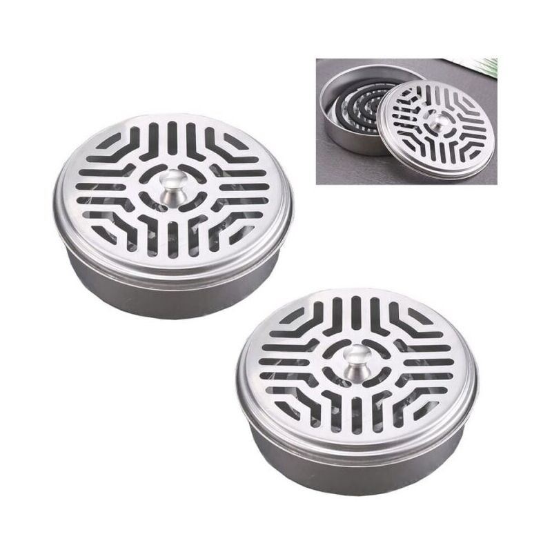 foto del prodotto cyslmuk 2 pezzi porta zanzare in acciaio inox, porta zanzare, porta zanzare a spirale, per casa, giardino, campeggio, pesca, viaggi, attivit 