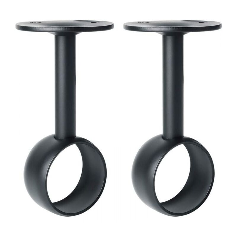 foto del prodotto cyslmuk 2 pezzi supporto per asta per tenda supporto per asta per armadio con viti supporto per soffitto per tenda e armadio, acciaio inossidabile
