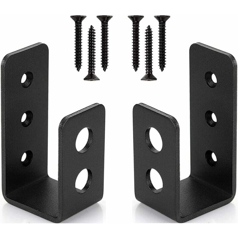 foto del prodotto cyslmuk - 2 pezzi supporto per barriera per porta resistente supporto per asta per porta di sicurezza domestica supporto in metallo a forma di u per