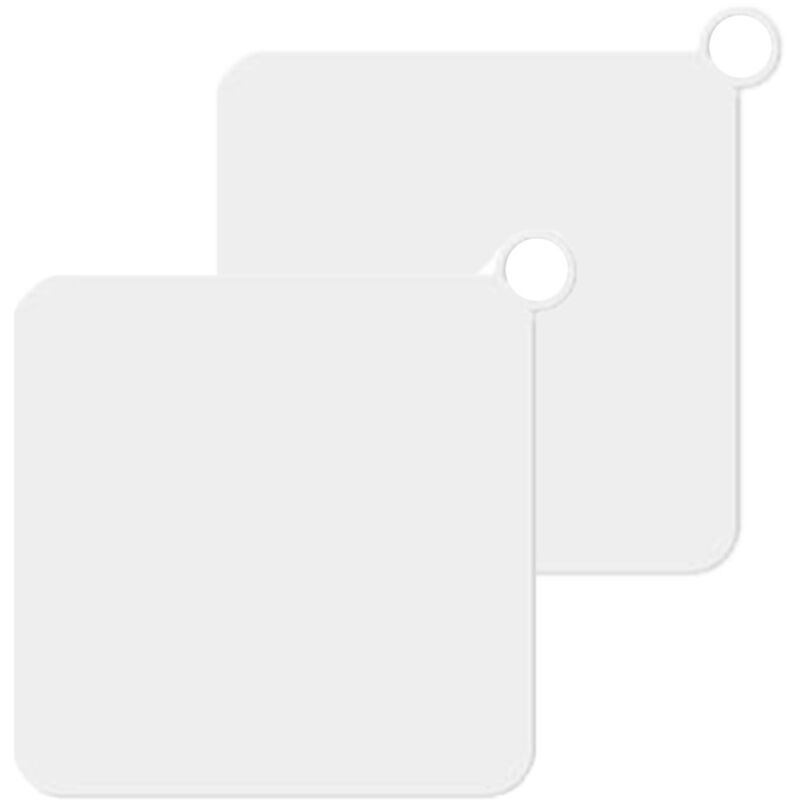 foto del prodotto cyslmuk 2 pezzi trasparenti tappo di scarico in silicone quadrato anti odore, 14,7x14,7 cm, tappo per lavello da cucina, raccogli capelli per