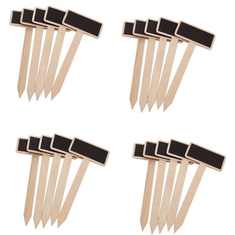 foto del prodotto cyslmuk 20 etichette in legno per piante, etichette per giardino esterno, etichette per piantine, etichette per orto, etichette per piantagione