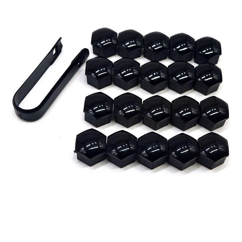 foto del prodotto cyslmuk 20 pezzi 17 mm tappi per dadi ruota, copridadi per bulloni ruota, copridadi esagonali per pneumatici con set di strumenti di rimozione per