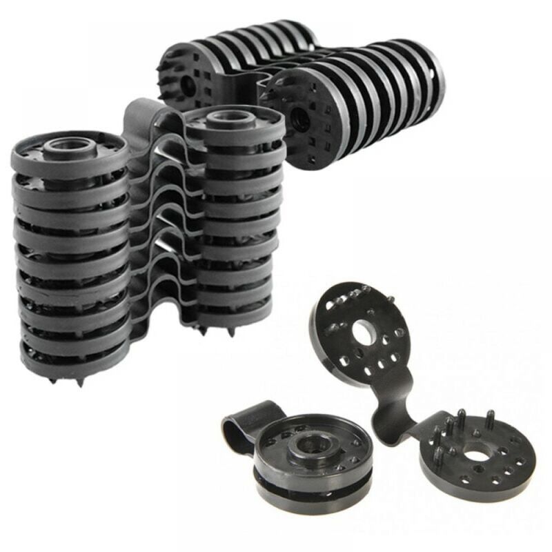 foto del prodotto cyslmuk 20 pezzi clip di fissaggio per schermo della privacy, clip speciale con occhiello in plastica, clip di fissaggio trattate anti uv per