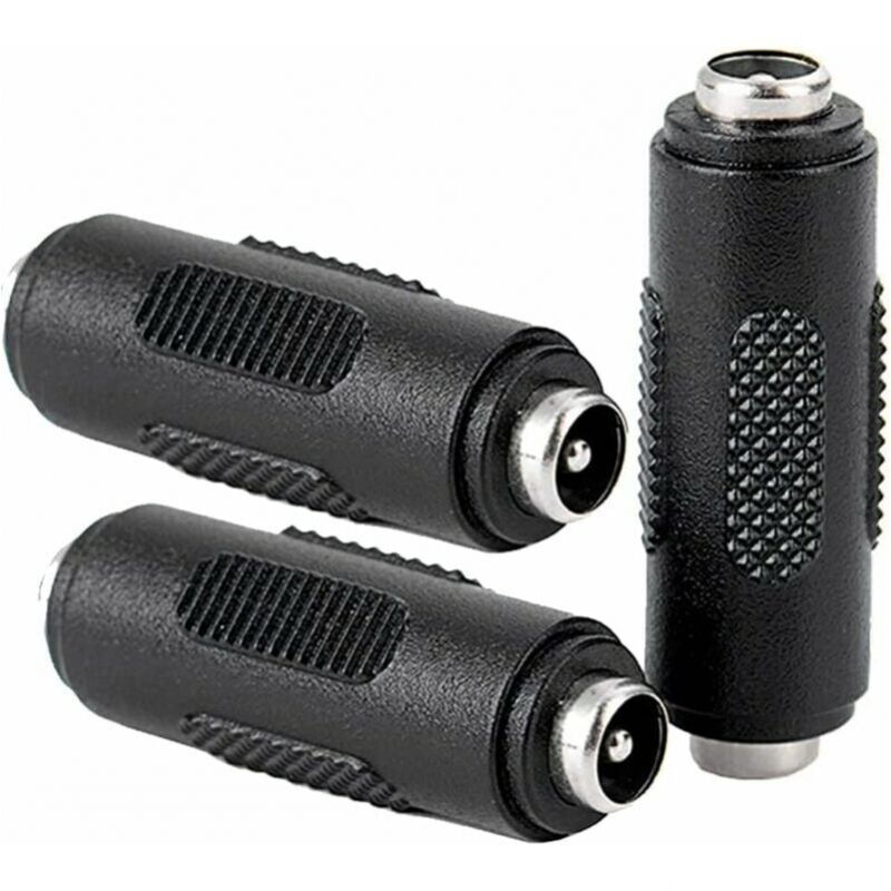 foto del prodotto cyslmuk 3 connettori di alimentazione cc femmina femmina 5,5x2,1 mm, adattatore accoppiatore femmina femmina per cctv