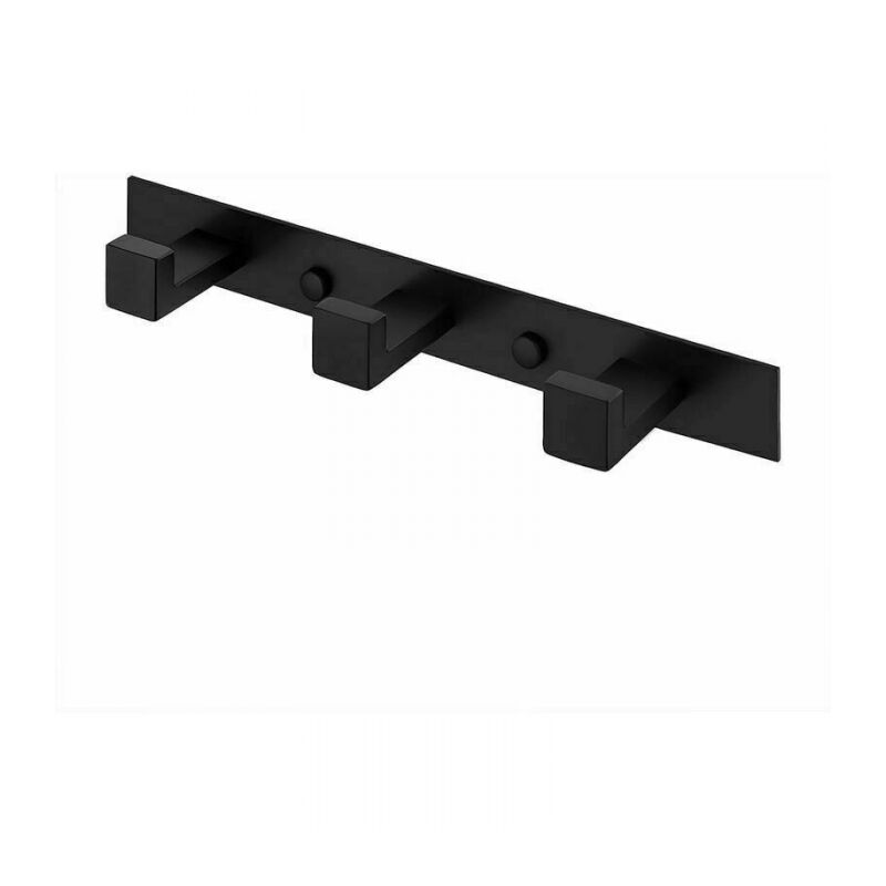 foto del prodotto cyslmuk 3 ganci ganci da bagno ganci da bagno alluminio spaziale nero opaco