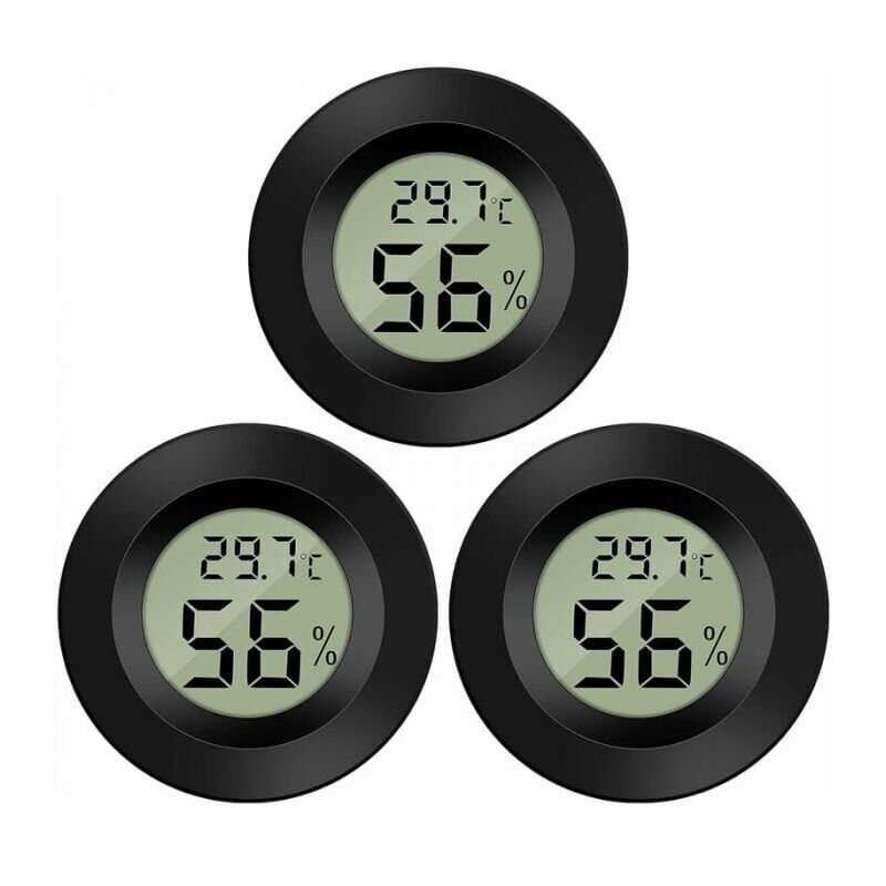 foto del prodotto cyslmuk 3 pack digitale lcd igrometro termometro monitor misuratore di umidit misuratore per umidificatori deumidificatori serra seminterrato