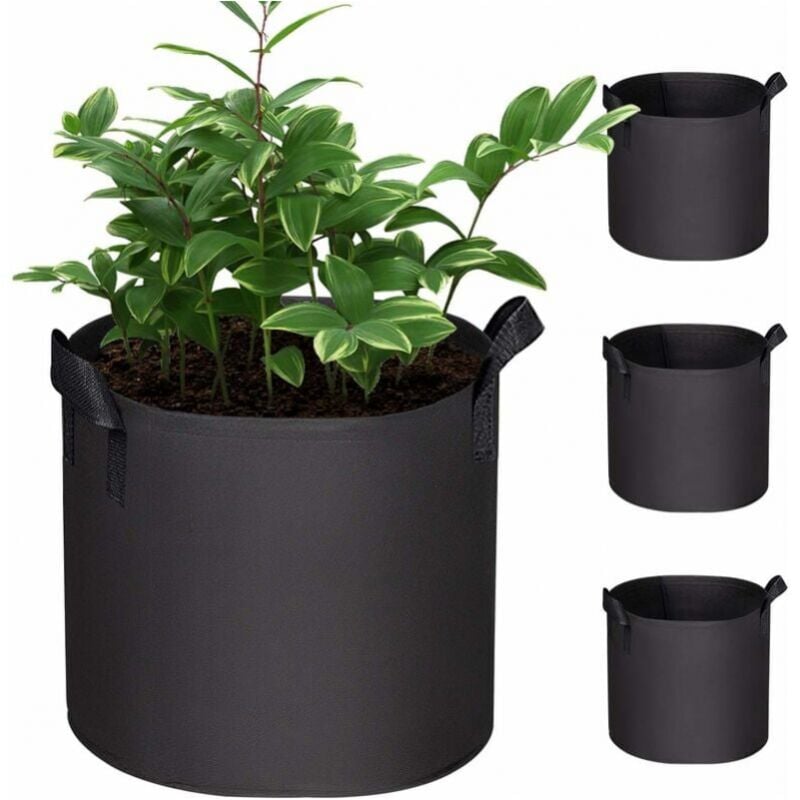 foto del prodotto cyslmuk 3 pezzi di sacchetti per la coltivazione di piante, 5 galloni di sacchetti per la piantagione in tessuto non tessuto, 30x25 cm