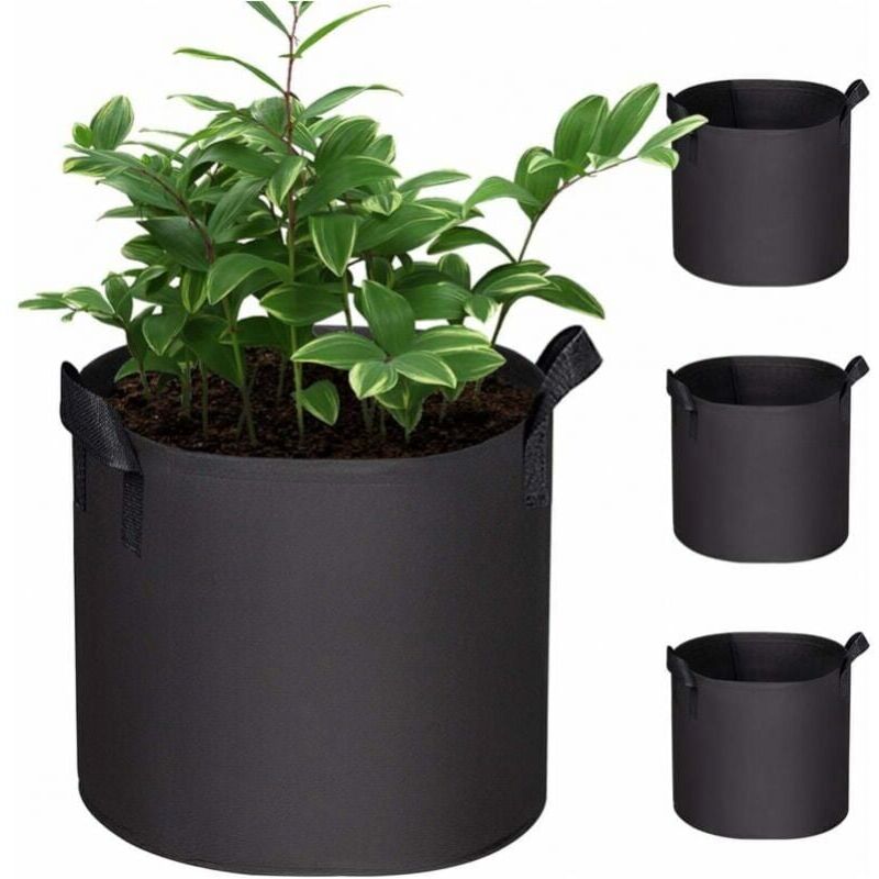 immagine 0 del prodotto cyslmuk 3 pezzi di sacchetti per la coltivazione di piante, sacchetti per la piantagione in tessuto non tessuto da 1 gallone, 18x16 cm ymyny
