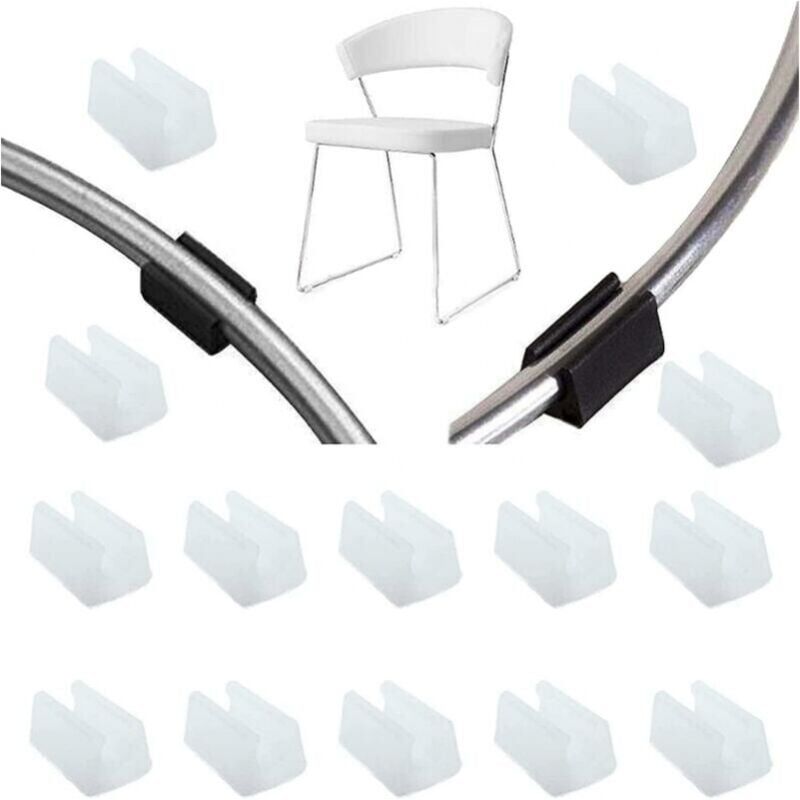 foto del prodotto cyslmuk 30 pezzi tappi per gambe di sedie, tappi terminali per tubi, protezioni per pavimenti per mobili, tappi per sedie in plastica a forma di u,