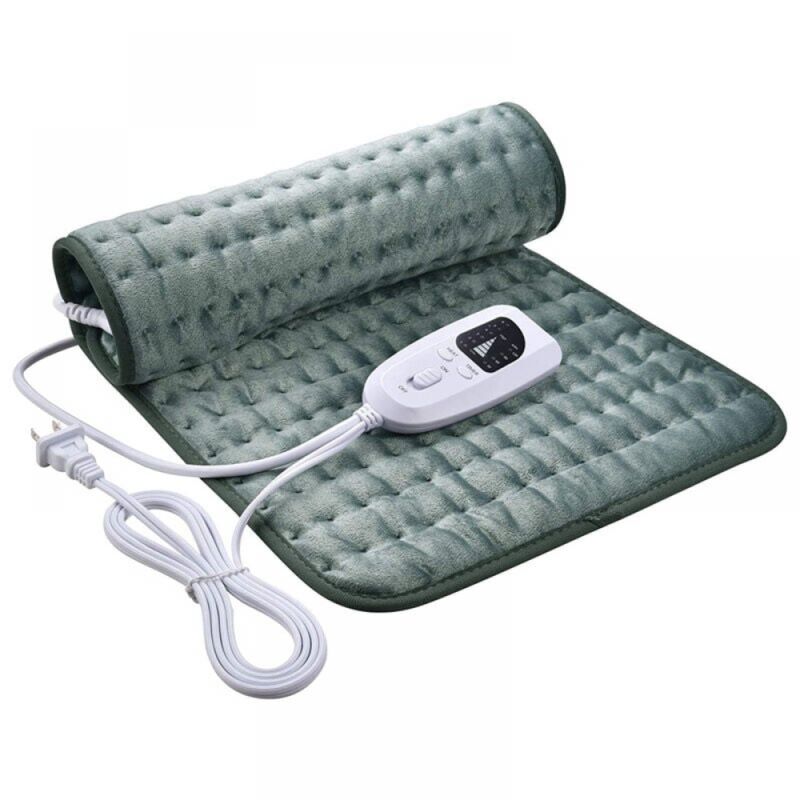 foto del prodotto cyslmuk 30 x 60 cm, termoforo, coperta riscaldante umida e asciutta per schiena, collo, spalle, addome con regolatore, morbida flanella grigio scuro