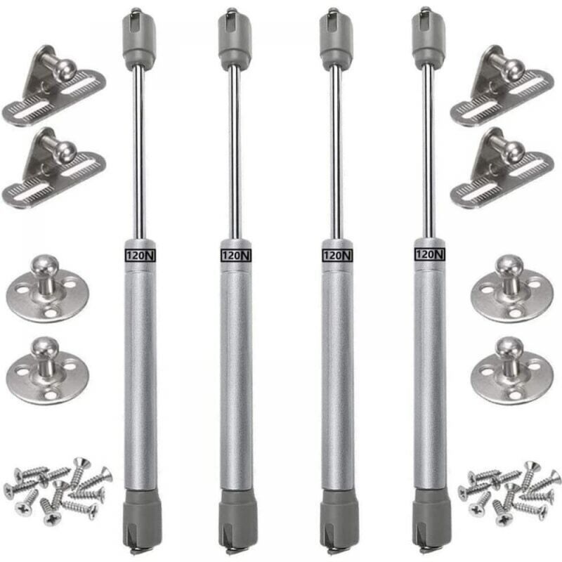 foto del prodotto cyslmuk 4 ammortizzatori a gas idraulici da 120 n, originali, per porte di mobili da cucina, braccio pneumatico per sollevamento di porte di mobili.