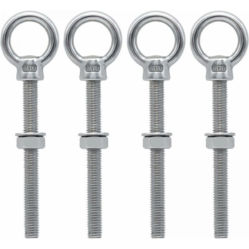 foto del prodotto cyslmuk 4 bulloni ad occhiello m10 x 100 mm vite ad anello m10 con filettatura metrica in acciaio inossidabile per fissaggio e sospensione