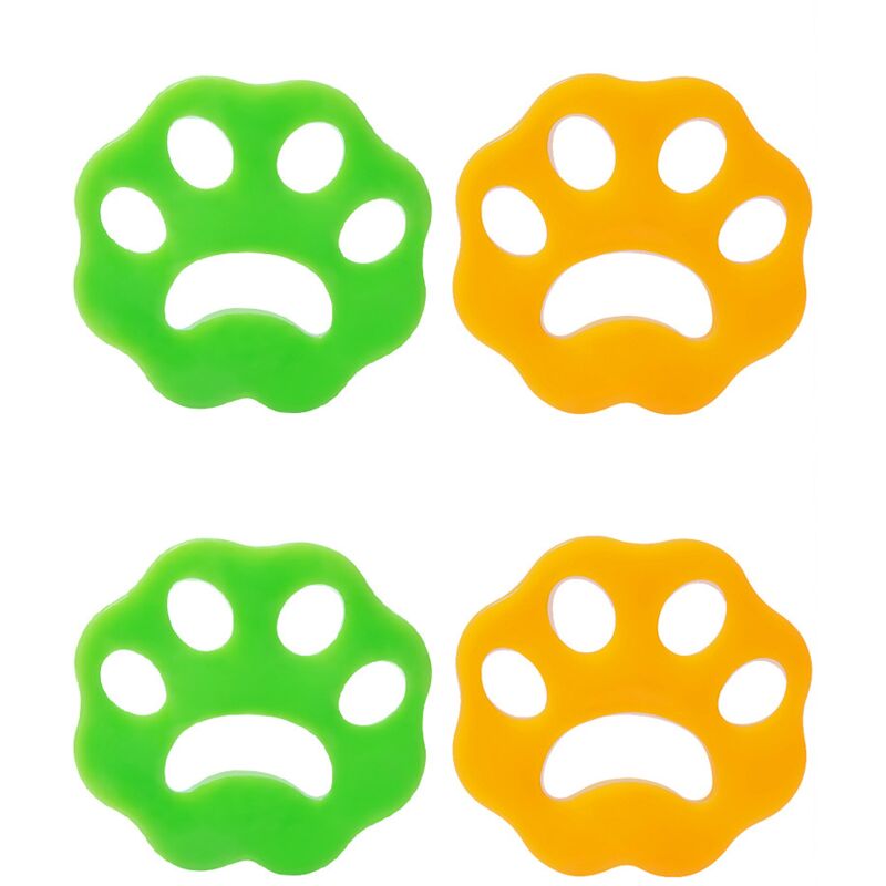 foto del prodotto cyslmuk 4 confezioni di rimuovi palle di pelo, rimuovi peli di animali riutilizzabile, 2 colori di rimuovi trappola per peli di animali per la