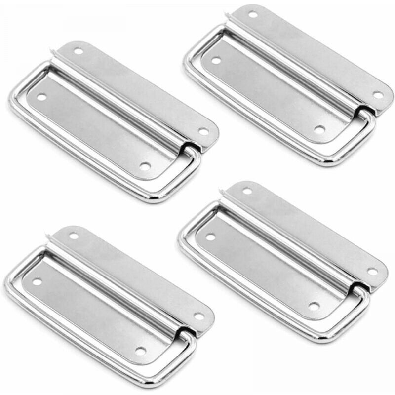 foto del prodotto cyslmuk 4 maniglie in acciaio inossidabile, maniglia per cassa, maniglia per porta in metallo, per ferramenta per cassette degli attrezzi e