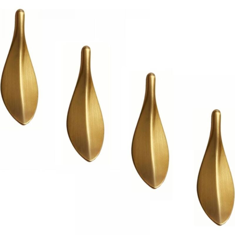 foto del prodotto cyslmuk 4 maniglie per mobili in lega di zinco, maniglie per mobili da cucina, maniglie in foglia d oro, maniglie per mobili da cucina, cassetti,