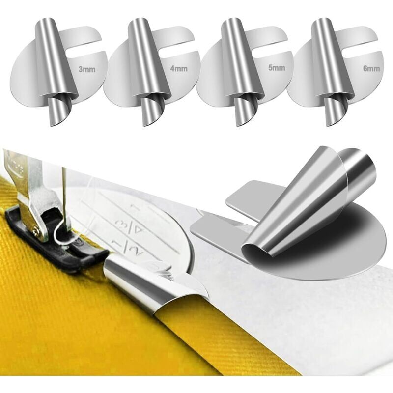 immagine 0 del prodotto cyslmuk 4 pezzi accessori per macchine da cucire, piedino per orlo domestico adatto per varie macchine da cucire, accessori, 3 6 mm ymyny