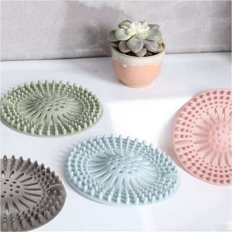 foto del prodotto cyslmuk 4 pezzi copriscarico doccia, filtro per doccia in silicone, tappo per scarico capelli con ventosa per cucina e bagno ymyny