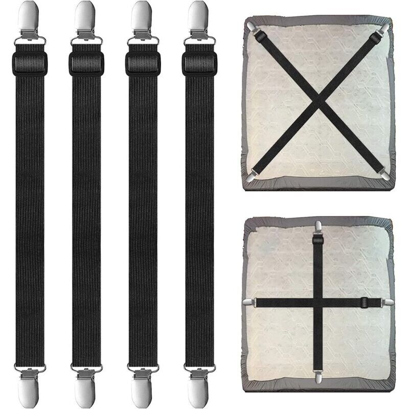 foto del prodotto cyslmuk 4 pezzi da 35 cm a 210 cm supporto per lenzuolo con angoli, supporto per lenzuolo con angoli regolabile, supporto per lenzuolo adatto a