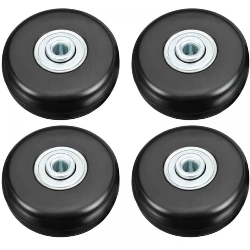foto del prodotto cyslmuk 4 pezzi di rotelle per bagagli, rotelle per riparazione bagagli resistenti, ruote di ricambio girevoli in gomma silenziosa da 50 mm per