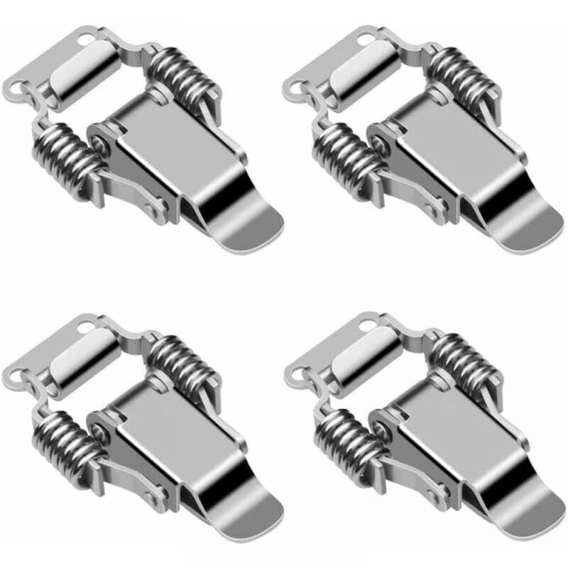 foto del prodotto cyslmuk 4 pezzi in acciaio inox morsetto fermo scatola leva di bloccaggio leva di bloccaggio porta gancio a levetta chiusura a molla chiusura a