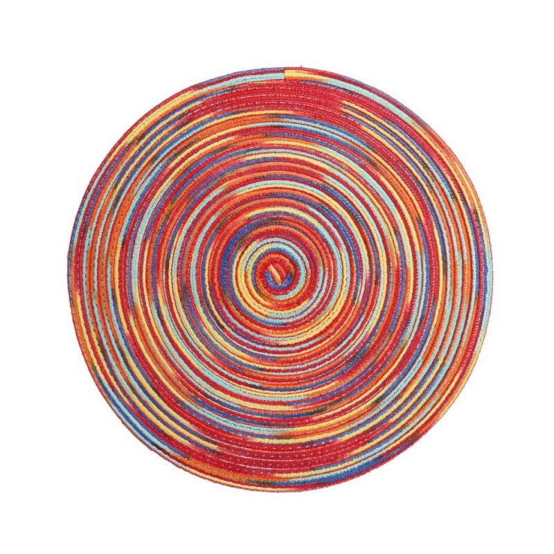 foto del prodotto cyslmuk 4 pezzi rosso 11 cm serie multicolore raso tinto tovagliette da pranzo tovagliette pentole e ciotole stuoie casa giorno sala da pranzo
