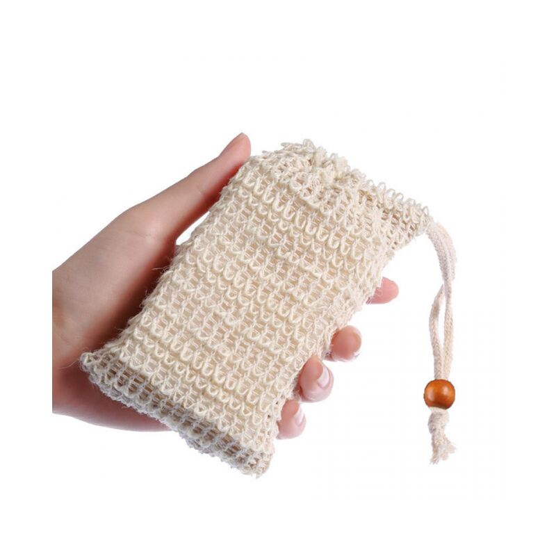foto del prodotto cyslmuk 4 pezzi sacchetto di sapone, portasapone in sisal per massaggio doccia esfoliante favorisce la circolazione sanguigna