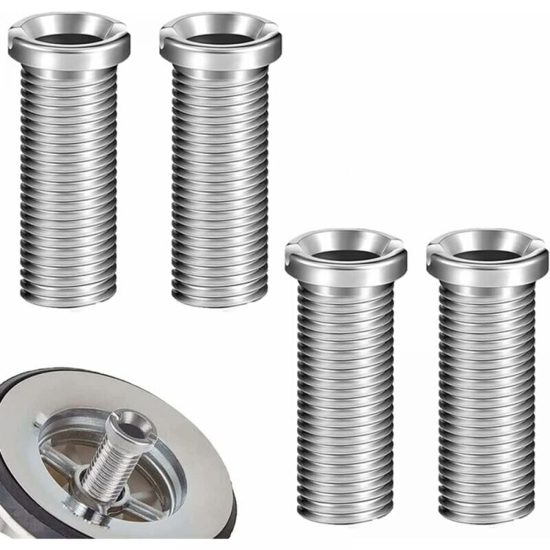 foto del prodotto cyslmuk 4 pezzi viti per cestello lavello 30 mm viti cave in acciaio inox viti di scarico per viti per cestello lavello accessori di fissaggio per