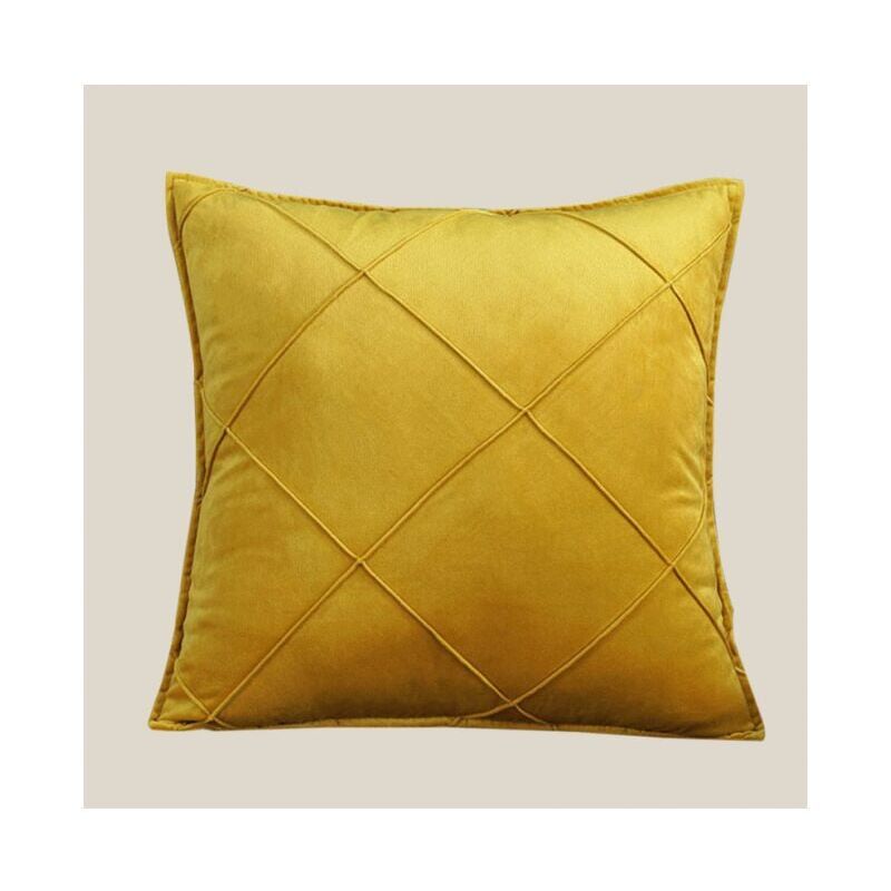 foto del prodotto cyslmuk 45 x 45 cm 2 giallo set di federe per cuscini semplici e morbidi in velluto di alta qualit , fodera per cuscino decorativo per divano