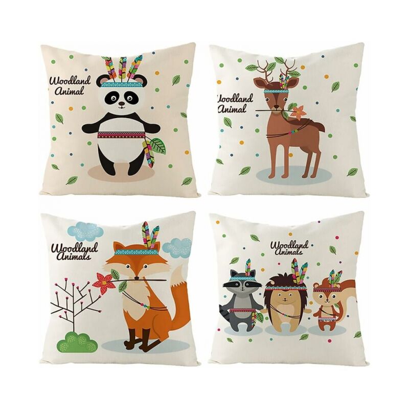 foto del prodotto cyslmuk 45x45cm, set di 4 copricuscini in lino, copricuscini decorativi per divano, decorazione per divano da esterno per camera da letto,