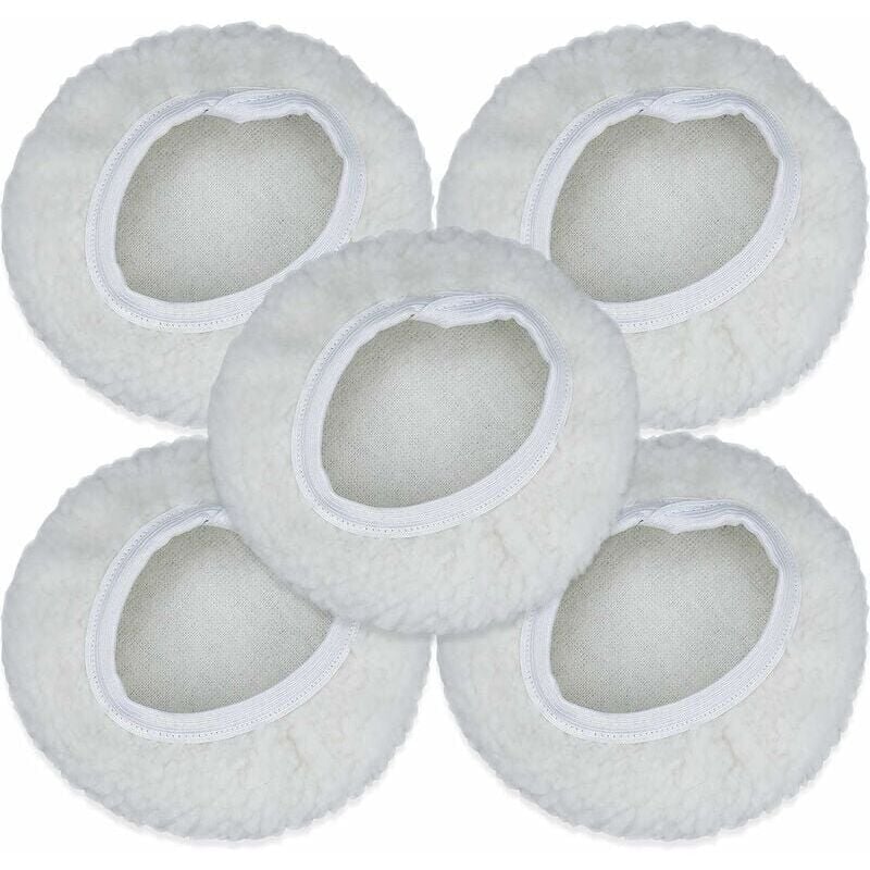 foto del prodotto cyslmuk 5 confezioni di lucidatura bonnet, kit di dischi per lucidatura auto da 125 150 mm, tamponi per ceratura in lana per la maggior parte delle