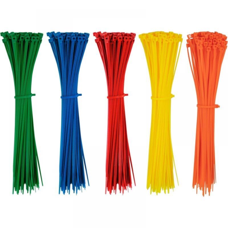 foto del prodotto cyslmuk 500 pezzi fascette per cavi in plastica colorata 200 mm x 3 mm fascette per cavi elettrici in nylon autobloccanti per la gestione dei cavi