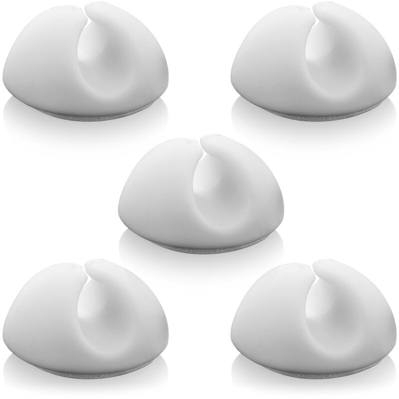 foto del prodotto cyslmuk 5x fermacavi supporto per cavi gestione cavi fissaggio cavi organizzatore cavi per cavi fino a 8 mm fermacavi fissaggio cavi gestione cavi