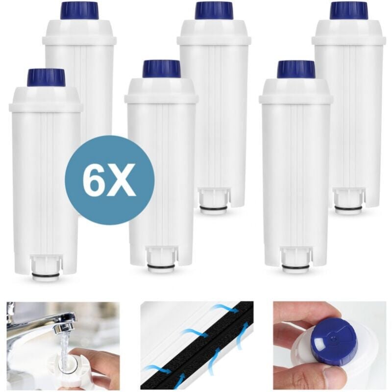 foto del prodotto cyslmuk 6 pezzi filtro acqua per la sostituzione delonghi per delonghi dls c002 ecam etam ec680 ec800 macchina da caff automatica macchina per