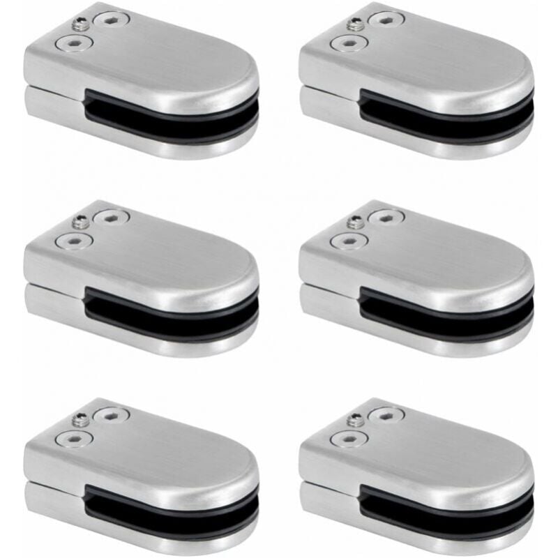 foto del prodotto cyslmuk 6 pezzi morsetto per vetro morsetto per vetro in acciaio inossidabile 6 8 mm staffe per morsetto per vetro clip per vetro regolabile