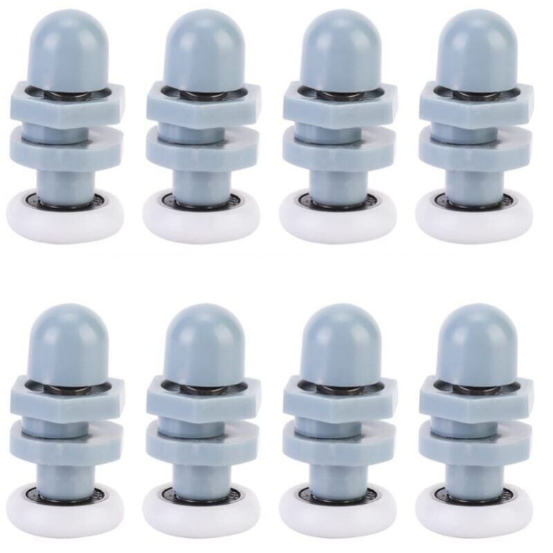 foto del prodotto cyslmuk 8 guide per porte doccia in plastica resistente, guide scorrevoli per vetro da bagno, per parti di ricambio 20 mm 